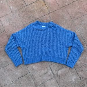 American Eagle blue knit sweater // small
